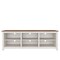 Wood Farmhouse TV Stand for Up to 70" TVs with Storage Shelves